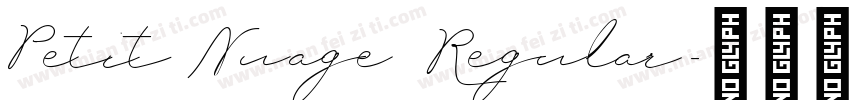Petit Nuage Regular字体转换
